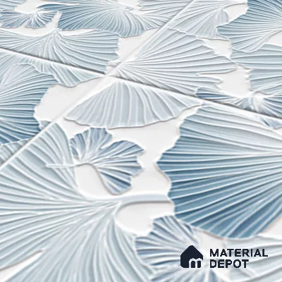 Floral Wall Tile TL 07244 B Florina 1006 1 ft x 1 ft Ceramic Glossy Finish - 9 mm  | 2 mm Spacer is Mandatory | Please Expect a Slight Variation of Pattern (Sample)